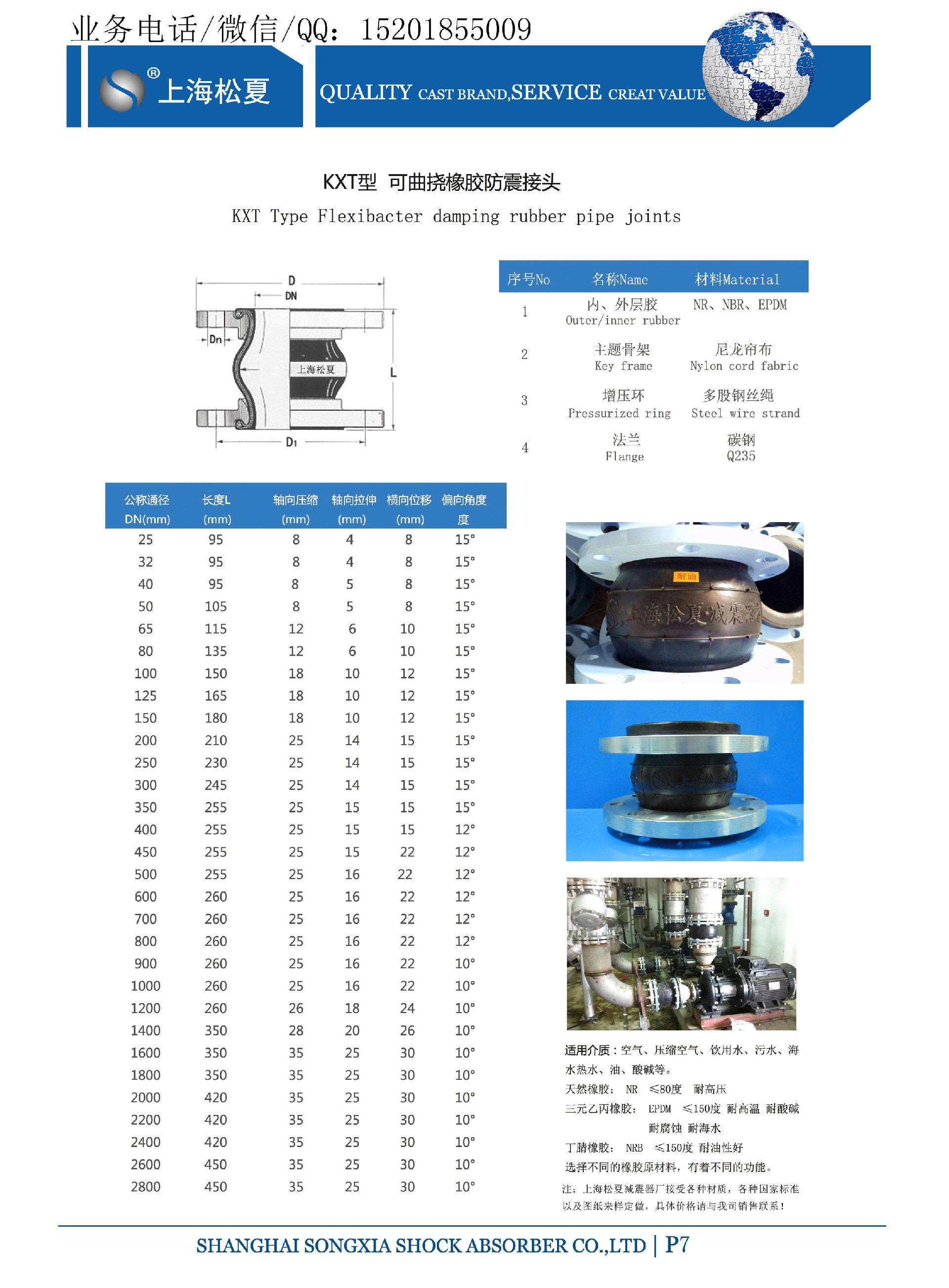 DN50-PN16污水站配套橡膠軟接頭,耐高溫弱酸堿介質(zhì) DN50-PN16污水站配套橡膠軟接頭,耐高溫弱酸堿介質(zhì)